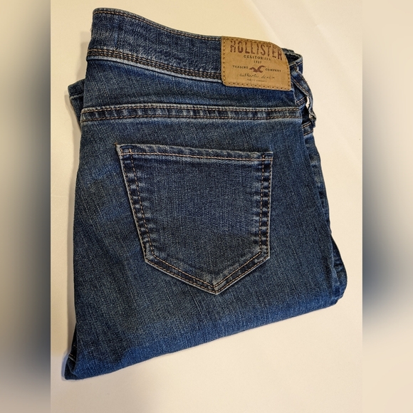 Hollister Girls Juniors Dark Wash Denim Super Skinny Mid Rise Jeans. Sz 1, W 25" - Picture 10 of 10